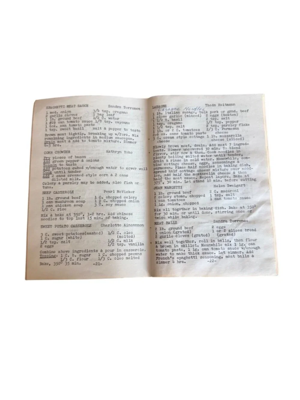 Kountry Kitchen Recipes Cookbook 1974 Hope United Methodist Melbourne FL Typed - Picture 7 of 12